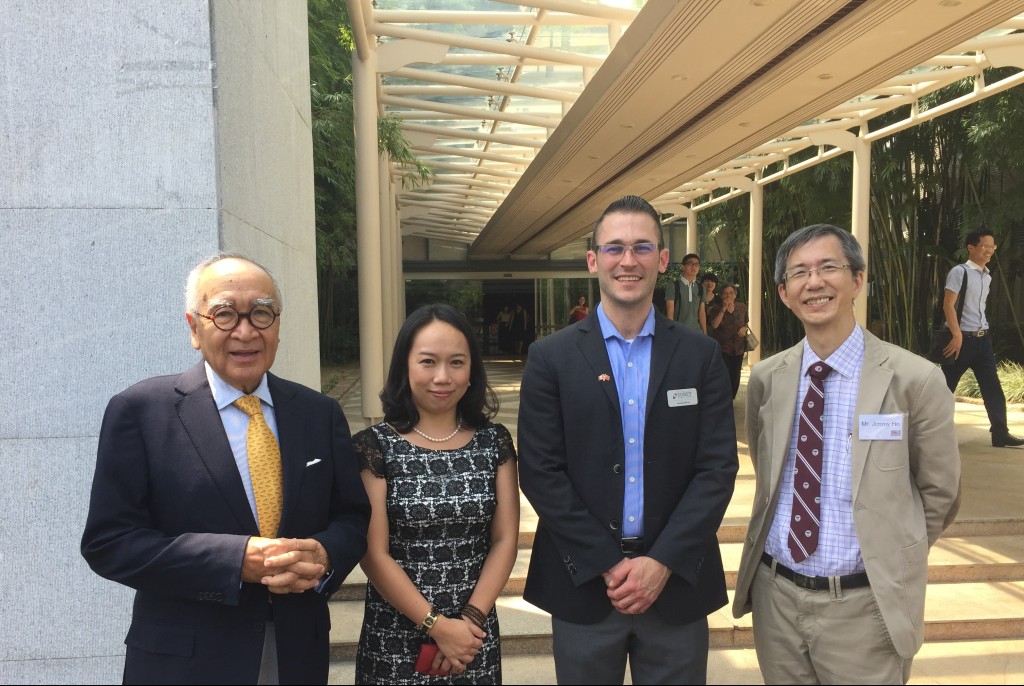 From left: Dr. Wong, Dr. Pansy Gan, Mr. Garett White and Jimmy Ho on BNUZ campus