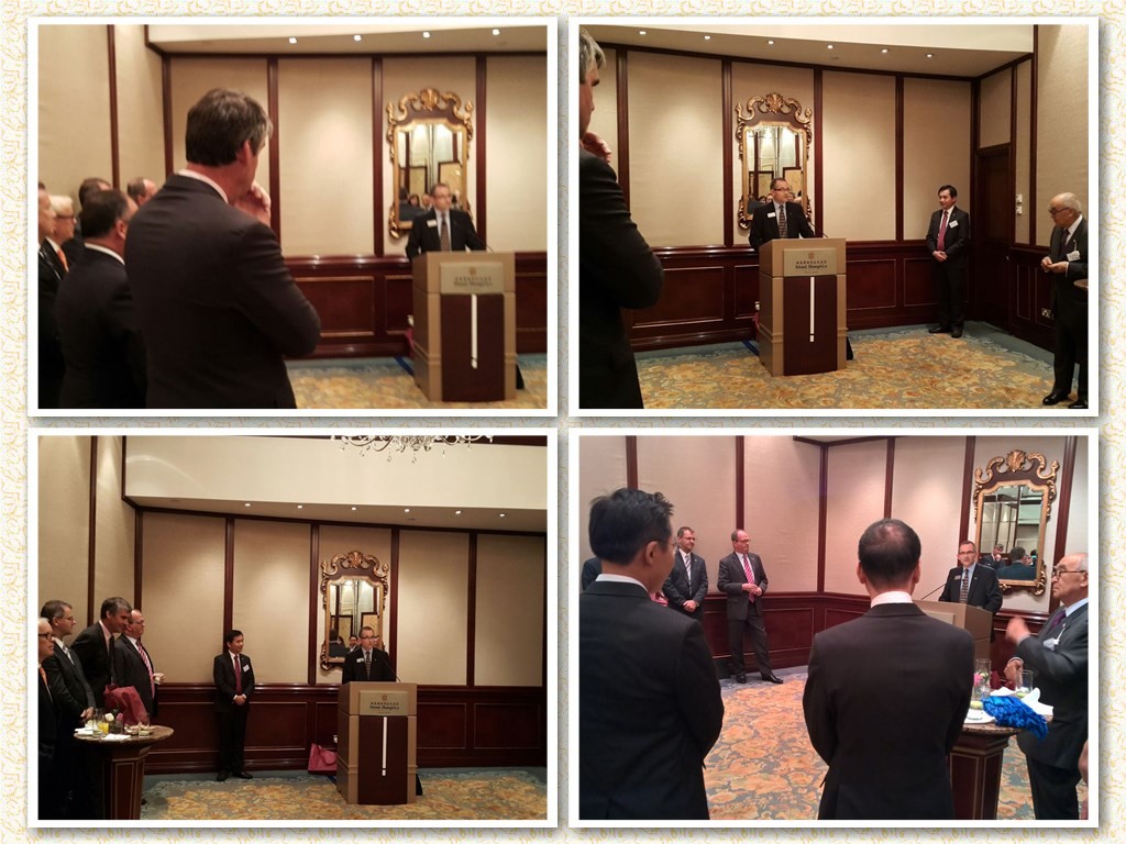 The new President making his first speech to the Hong Kong Chapter
